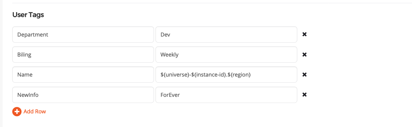 Instances with tags Instances with tags